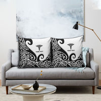 Personalised New Zealand Nurse Pillow Cover Maori Koru Black Version