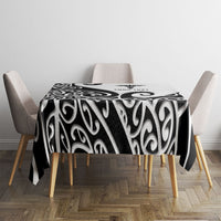 Personalised New Zealand Nurse Tablecloth Maori Koru Black Version