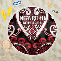 Aotearoa Ngapuhi Beach Blanket Maori Tribal Pattern