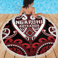 Aotearoa Ngapuhi Beach Blanket Maori Tribal Pattern
