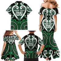 Custom Aotearoa Ngai Tahu Family Matching Mermaid Dress and Hawaiian Shirt Maori Tribal Pattern