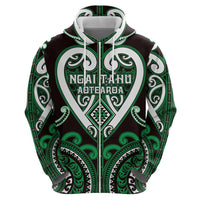 Custom Aotearoa Ngai Tahu Hoodie Maori Tribal Pattern
