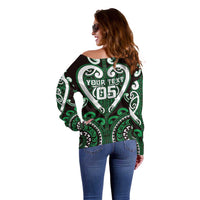 Custom Aotearoa Ngai Tahu Off Shoulder Sweater Maori Tribal Pattern