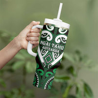 Custom Aotearoa Ngai Tahu Tumbler With Handle Maori Tribal Pattern
