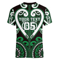 Custom Aotearoa Ngai Tahu Women V-Neck T-Shirt Maori Tribal Pattern