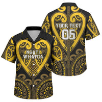 Custom Aotearoa Ngati Whatua Family Matching Puletasi and Hawaiian Shirt Maori Tribal Pattern LT05 Son's Shirt Yellow - Polynesian Pride