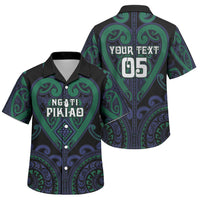 Custom Aotearoa Ngati Pikiao Family Matching Summer Maxi Dress and Hawaiian Shirt Maori Tribal Pattern LT05 Son's Shirt Green - Polynesian Pride
