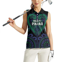 Custom Aotearoa Ngati Pikiao Women Sleeveless Polo Shirt Maori Tribal Pattern LT05 - Polynesian Pride