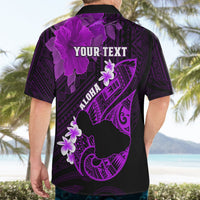 Personalized Hawaii Maui Hawaiian Shirt Polynesian Fish Hook Hibiscus Purple Version LT05 - Polynesian Pride