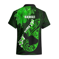 Hawaii Maui Hawaiian Shirt Polynesian Fish Hook Hibiscus Green Version LT05 - Polynesian Pride