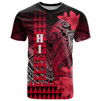 Personalized Hawaii T Shirt Hammerhead Shark Kakau Polynesian Tribal Red LT05 Red - Polynesian Pride