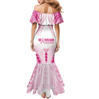 Breast Cancer Pink Out Family Matching Mermaid Dress and Hawaiian Shirt Polynesian Art Tattoo White Version LT05 - Polynesian Pride