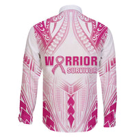 Breast Cancer Pink Out Family Matching Puletasi and Hawaiian Shirt Polynesian Art Tattoo White Version LT05 - Polynesian Pride