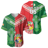 Tonga Ireland Rugby Custom Baseball Jersey Ikale Tahi With Shamrocks Together
