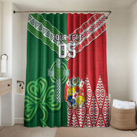 Tonga Ireland Rugby Custom Bathroom Set Ikale Tahi With Shamrocks Together