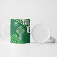 Tonga Ireland Rugby Custom Ceramic Mug Ikale Tahi With Shamrocks Together
