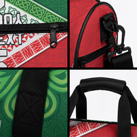 Tonga Ireland Rugby Custom Duffle Bag Ikale Tahi With Shamrocks Together