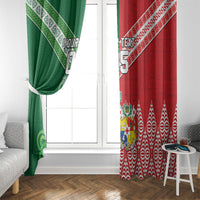 Tonga Ireland Rugby Custom Window Curtain Ikale Tahi With Shamrocks Together