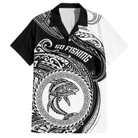 Go Fishing Hawaiian Shirt Polynesian Pattern LT05 Black - Polynesian Pride