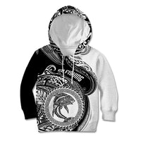 Go Fishing Kid Hoodie Polynesian Pattern LT05 Black - Polynesian Pride