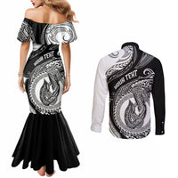 personalized-go-fishing-couples-matching-mermaid-dress-and-long-sleeve-button-shirts-polynesian-pattern