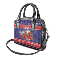 Samoa Christmas Shoulder Handbag Samoan Santa Claus Manuia Le Kerisimasi
