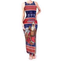 Samoa Christmas Tank Maxi Dress Samoan Santa Claus Manuia Le Kerisimasi