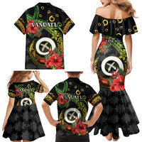 Love Vanuatu Christmas Family Matching Mermaid Dress and Hawaiian Shirt God Yumi Polynesian Tribal Pattern LT05 - Polynesian Pride