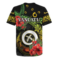 Love Vanuatu Christmas Rugby Jersey God Yumi Polynesian Tribal Pattern