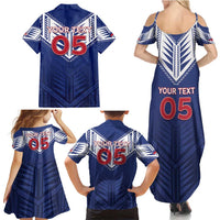 Super Toa Samoa Rugby Custom Family Matching Summer Maxi Dress and Hawaiian Shirt Warrior Spirit LT05