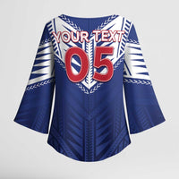 Super Toa Samoa Rugby Custom Kimono Sleeve Blouse Warrior Spirit LT05