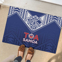 Super Toa Samoa Rugby Rubber Doormat Warrior Spirit LT05