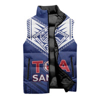 Super Toa Samoa Rugby Custom Sleeveless Puffer Jacket Warrior Spirit LT05