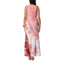 Hawaiian Tapa Family Matching Tank Maxi Dress and Hawaiian Shirt Traditional Vintage Pattern Red LT05 - Polynesian Pride