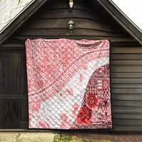 Hawaiian Tapa Quilt Traditional Vintage Pattern Red LT05 - Polynesian Pride