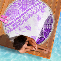 Hawaiian Tapa Beach Blanket Traditional Vintage Pattern Violet LT05 - Polynesian Pride