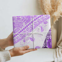 Hawaiian Tapa Wrapping Paper Traditional Vintage Pattern Violet - Polynesian Pride