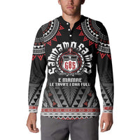 Personalised Samoa Black Saturday Button Sweatshirt Samoa For Samoans