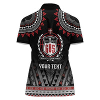 Personalised Samoa Black Saturday Women Polo Shirt Samoa For Samoans