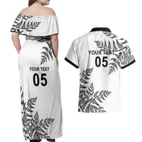 Custom New Zealand Football Couples Matching Off Shoulder Maxi Dress and Hawaiian Shirt Aotearoa Pride - Polynesian Pride