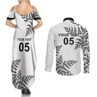 Custom New Zealand Football Couples Matching Summer Maxi Dress and Long Sleeve Button Shirt Aotearoa Pride - Polynesian Pride