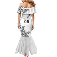 Custom New Zealand Football Family Matching Mermaid Dress and Hawaiian Shirt Aotearoa Pride - Polynesian Pride