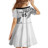 Custom New Zealand Football Family Matching Off Shoulder Short Dress and Hawaiian Shirt Aotearoa Pride - Polynesian Pride