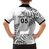 Custom New Zealand Football Family Matching Short Sleeve Bodycon Dress and Hawaiian Shirt Aotearoa Pride - Polynesian Pride