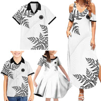Custom New Zealand Football Family Matching Summer Maxi Dress and Hawaiian Shirt Aotearoa Pride - Polynesian Pride