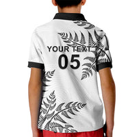 Custom New Zealand Football Kid Polo Shirt Aotearoa Pride - Polynesian Pride