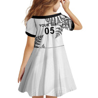 Custom New Zealand Football Kid Short Sleeve Dress Aotearoa Pride - Polynesian Pride
