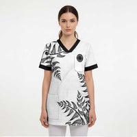 Custom New Zealand Football Scrub Top Aotearoa Pride - Polynesian Pride