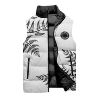 Custom New Zealand Football Sleeveless Puffer Jacket Aotearoa Pride - Polynesian Pride