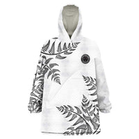 Custom New Zealand Football Wearable Blanket Hoodie Aotearoa Pride - Polynesian Pride